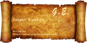 Geyer Evelin névjegykártya